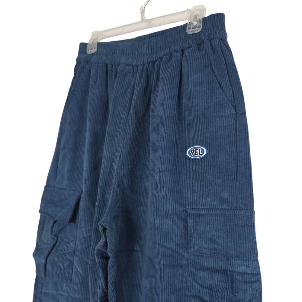 Aelfric Eden Women’s Size XL Blue Corduroy Cargo Streetwear Pants - Picture 2 of 7